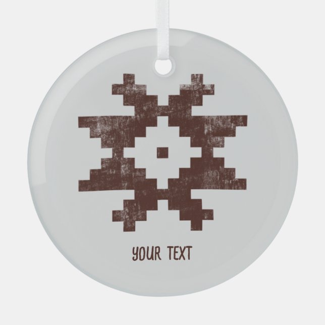 Personalisierte baltische Weihnachtsdekoration Ornament Aus Glas (Vorderseite)