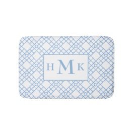 Personalisierte Bambus-Gitter-Monogramm Badematte