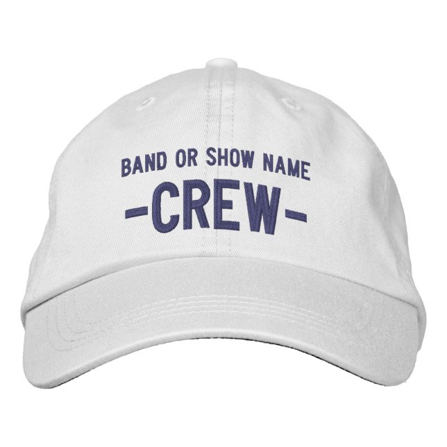 Personalisierte Band Show Event Name Media Crew Bestickte Baseballkappe (Vorderseite)