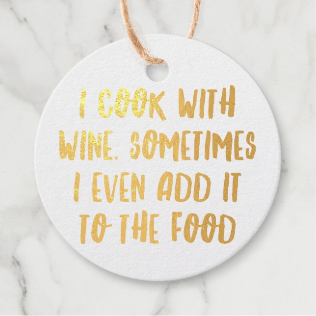Personalisierte Bar Quotes Wein V Geschenkanhänger (Vorderseite)