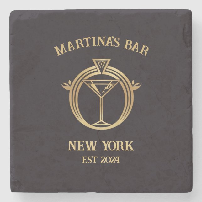 Personalisierte Bar Signieren Bar Untersetzer mit  (Vorderseite)
