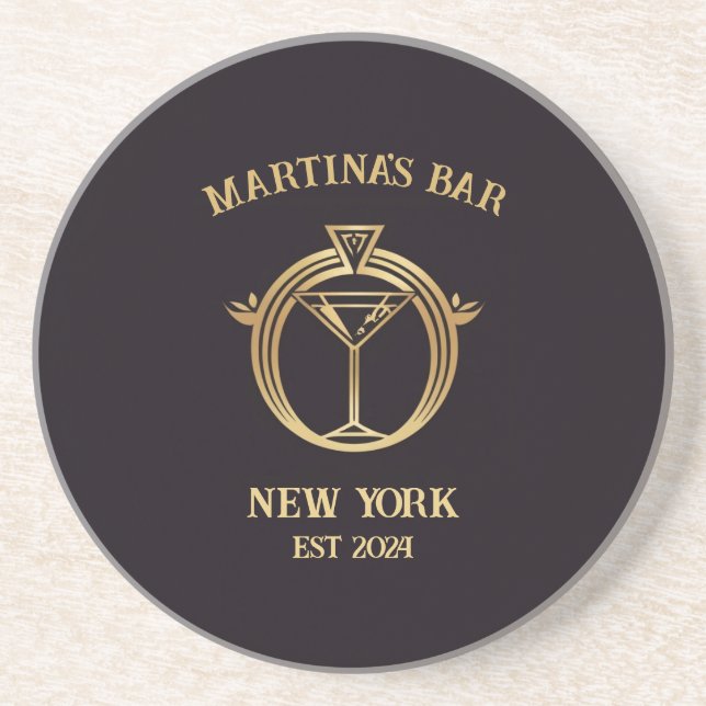 Personalisierte Bar Signieren Bar Untersetzer mit  (Vorne)