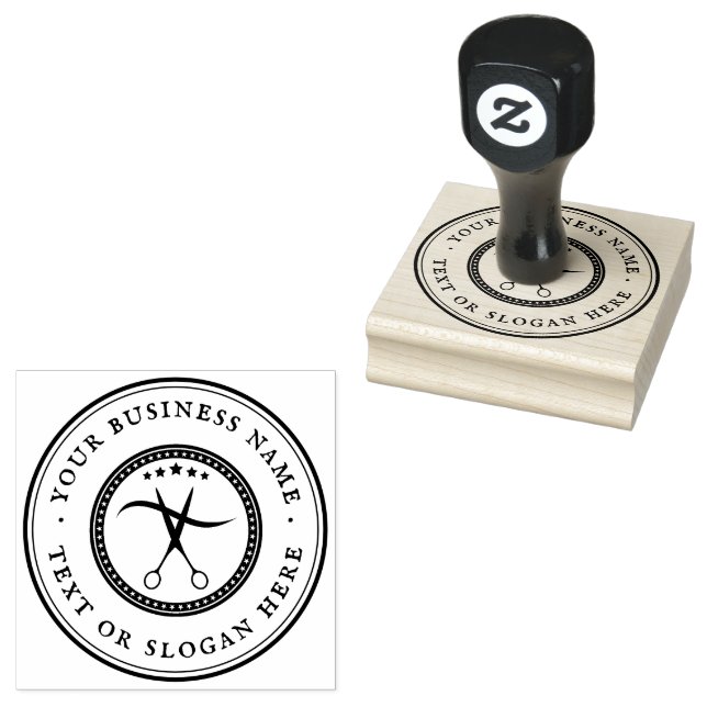 Personalisierte Barbierrunde Gummistempel (Stempel)