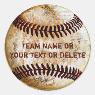 Personalisierte Baseball-Aufkleber mit IHREM TEXT Runder Aufkleber