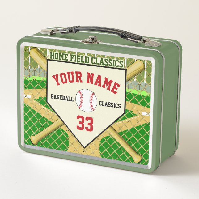 Personalisierte Baseball Classics Zuhause Field Lu Metall Brotdose (Vorderseite)
