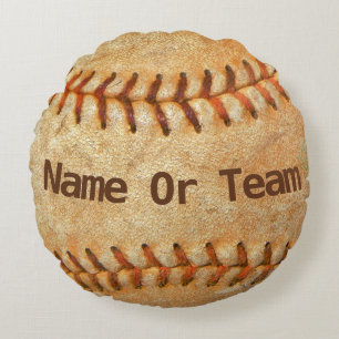 Personalisierte Baseball-DIY-Teamnummer Rundes Kissen