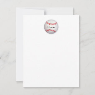 Personalisierte Baseball-Flachmerkkarte Mitteilungskarte