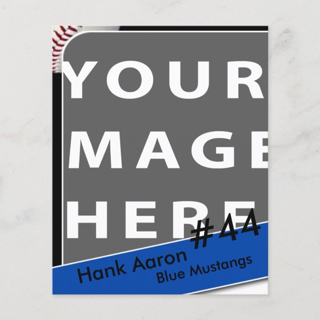 Personalisierte Baseball-Fotokarte Flyer (Vorne)