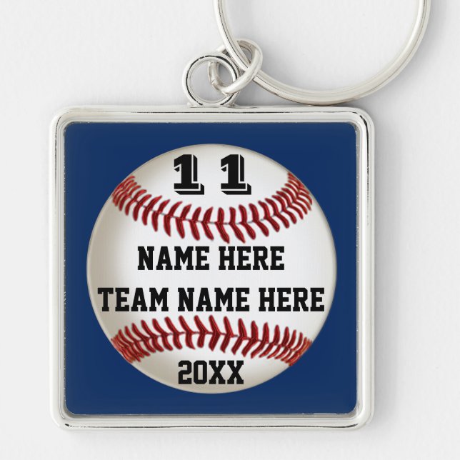 Personalisierte BASEBALL-Geschenke für die Teamfar Schlüsselanhänger (Vorne)