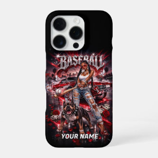 Personalisierte Baseball-Handyhülle iPhone 16 Pro Hülle