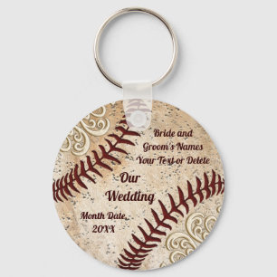 Personalisierte Baseball-Hochzeitsgeschenke, Baseb Schlüsselanhänger