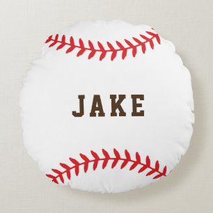 Personalisierte Baseball-Kinder Sport Runde Pillen Rundes Kissen