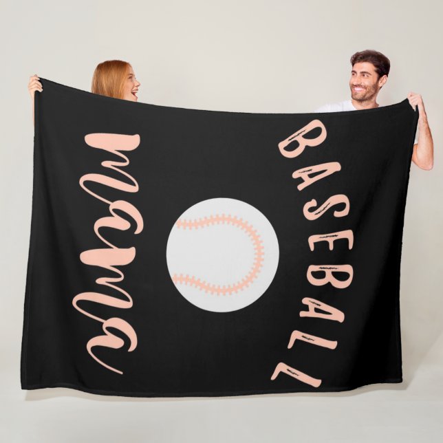 Personalisierte Baseball-Mama | Mein Mama Baseball Fleecedecke (Beispiel)