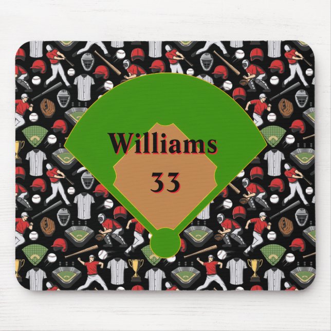 Personalisierte Baseball-Mauspad Mousepad (Vorne)