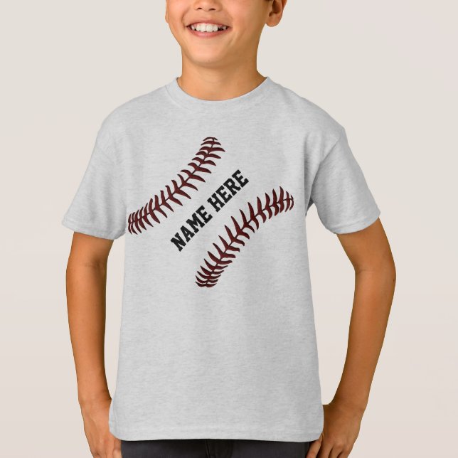 Personalisierte Baseball-Shirts für Kinder T-Shirt (Vorderseite)