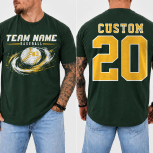 Personalisierte Baseball-Spielernummer T-Shirt