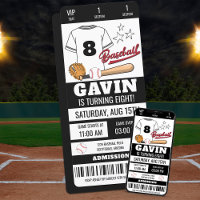 Personalisierte Baseball Ticket Geburtstagsparty