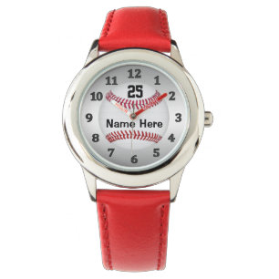 Personalisierte Baseball-Uhren für Kinder Armbanduhr