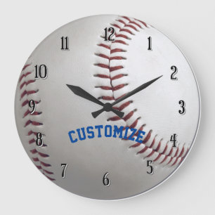 Personalisierte Baseball-Wand-Uhr Große Wanduhr