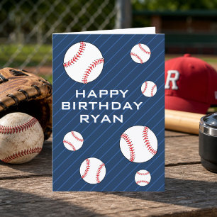 Personalisierte Baseballbälle Alles Gute zum Gebur Karte