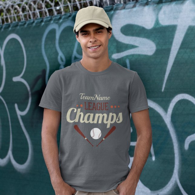 Personalisierte Baseballliga-Champs T-Shirt (Von Creator hochgeladen)