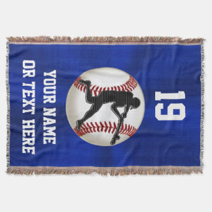 Personalisierte Baseballthrow-Decke für Jungen Decke
