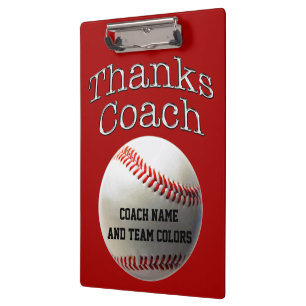 Personalisierte Baseballtrainer-Geschenke, Klemmbrett