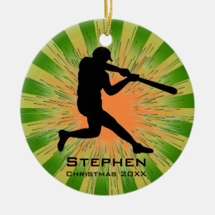 Personalisierte Baseballverzierung Keramik Ornament