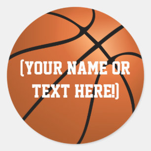 Personalisierte Basketball-Aufkleber Runder Aufkleber