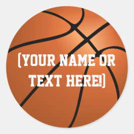Personalisierte Basketball-Aufkleber Runder Aufkleber
