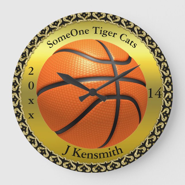 Personalisierte Basketball Champions League Große Wanduhr (Vorderseite)