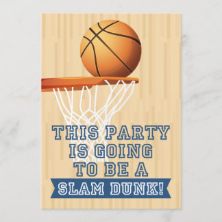 Personalisierte Basketball Geburtstagsparty Einlad Einladung
