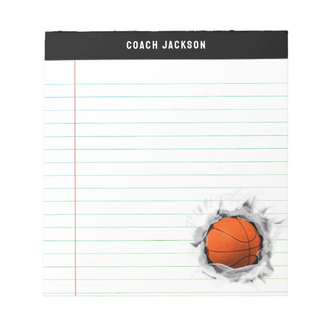 Personalisierte Basketball-Geschenkideen Notizblock (Vorderseite)