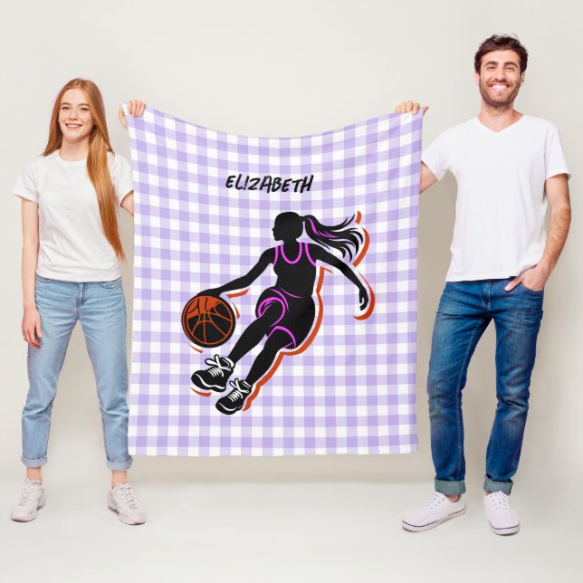 Personalisierte Basketball-Girl-Blanket Fleecedecke (Beispiel)