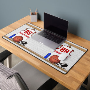 Personalisierte Basketball Jersey Schreibtischunterlage