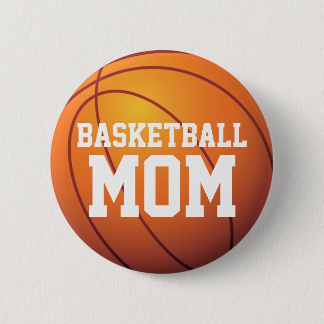 Personalisierte Basketball-Mama Button (Vorderseite)