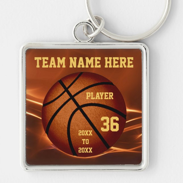 Personalisierte Basketball-Schlüsselanhänger mit 4 Schlüsselanhänger (Vorne)