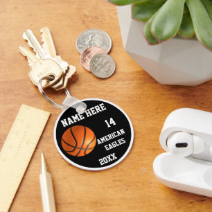 Personalisierte Basketball-Schlüsselanhänger mit N Schlüsselanhänger