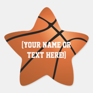 Personalisierte Basketball Star Aufkleber
