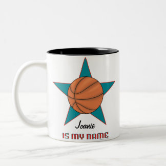 Personalisierte Basketball-Stern-Tasse Zweifarbige Tasse