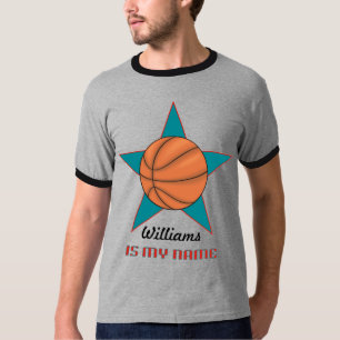 Personalisierte Basketball-T - Shirt-Rückseite T-Shirt