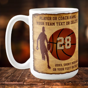 Personalisierte Basketball-Tasse für Spieler oder  Kaffeetasse
