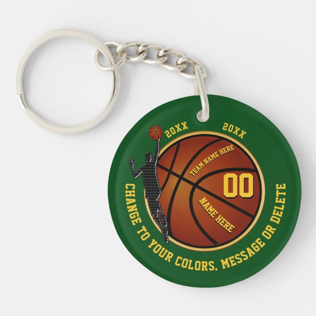 Personalisierte Basketball-Team-Geschenke in Ihren Schlüsselanhänger (Vorderseite)