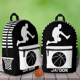 Personalisierte Basketball-Trendschule Verlassen Bedruckter Rucksack