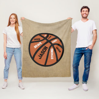 Personalisierte Basketballdecke - Fügen Sie Ihren  Fleecedecke