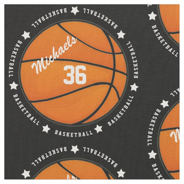 Personalisierte Basketballnummer Stoff (Nahaufnahme)