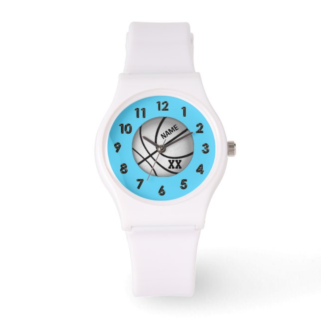 Personalisierte Basketballuhren, Trainer, Spieler Armbanduhr (Vorderseite)