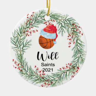Personalisierte Basketballverzierung Keramik Ornament