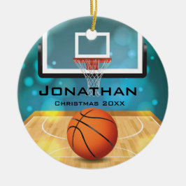Personalisierte Basketballverzierung Keramikornament