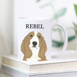 Personalisierte Basset Hound Beverage Coaster Kaffeetasse